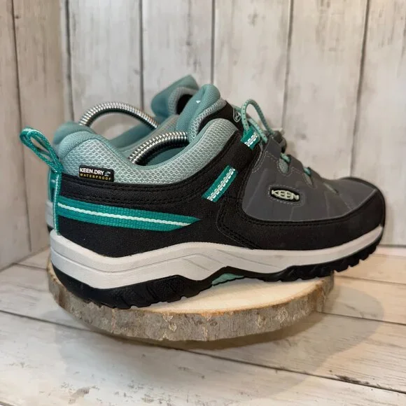 Keen Youth Targhee 1019830 Gray Teal Waterproof Leather Hiking Shoes Size 5 - Picture 2 of 8